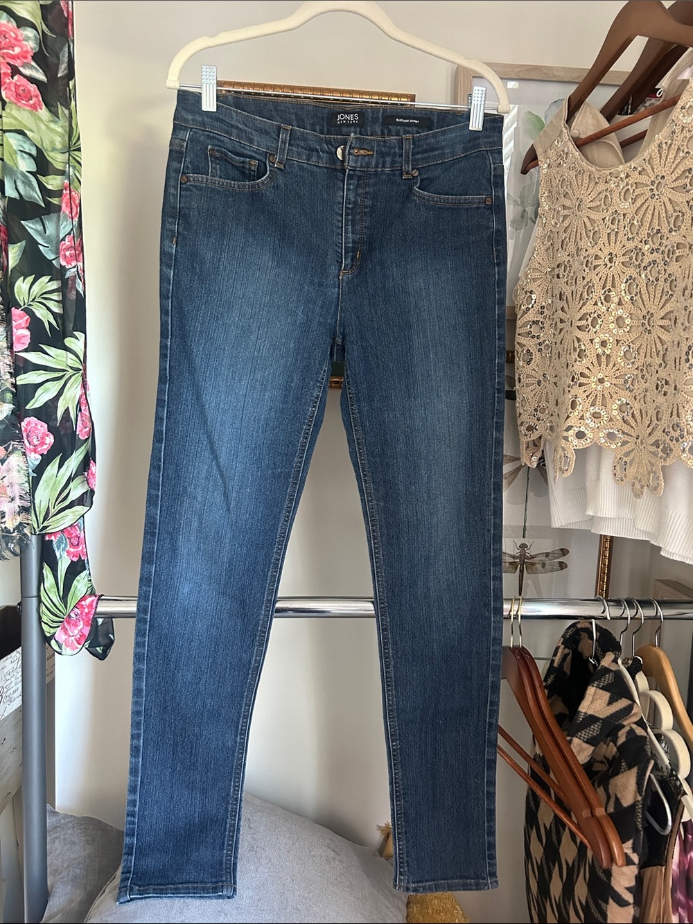 Jones New York 10 Dark Blue Stretch Skinny Jeans